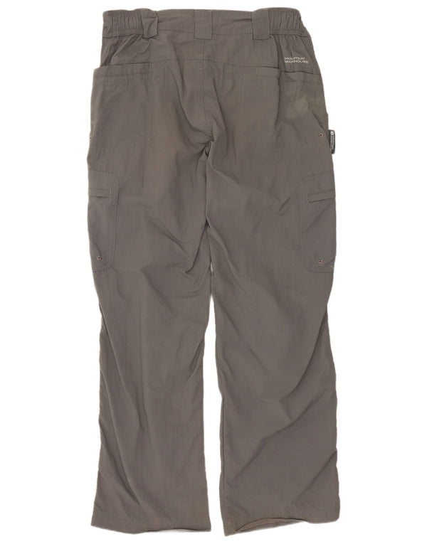 MOUNTAIN WAREHOUSE Pantalones cargo rectos para mujer UK 8 Small W30 L28 Gris