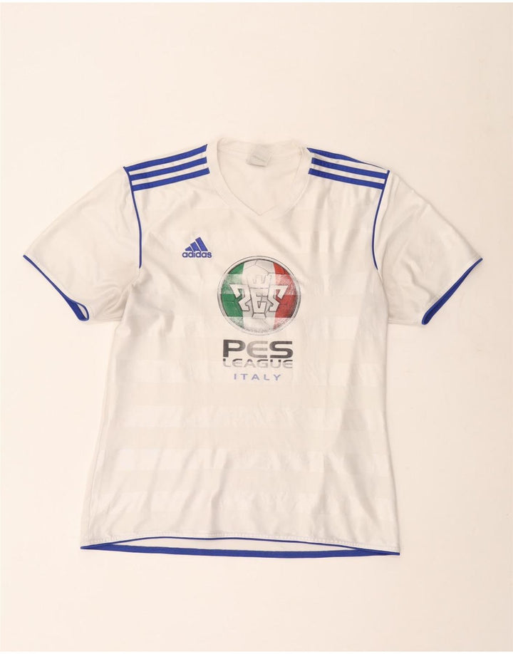 Adidas - Camiseta gráfica para hombre, talla grande, poliéster blanco