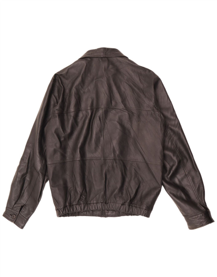 Chaqueta de cuero Scout para hombre UK 38 Medium Black Leather