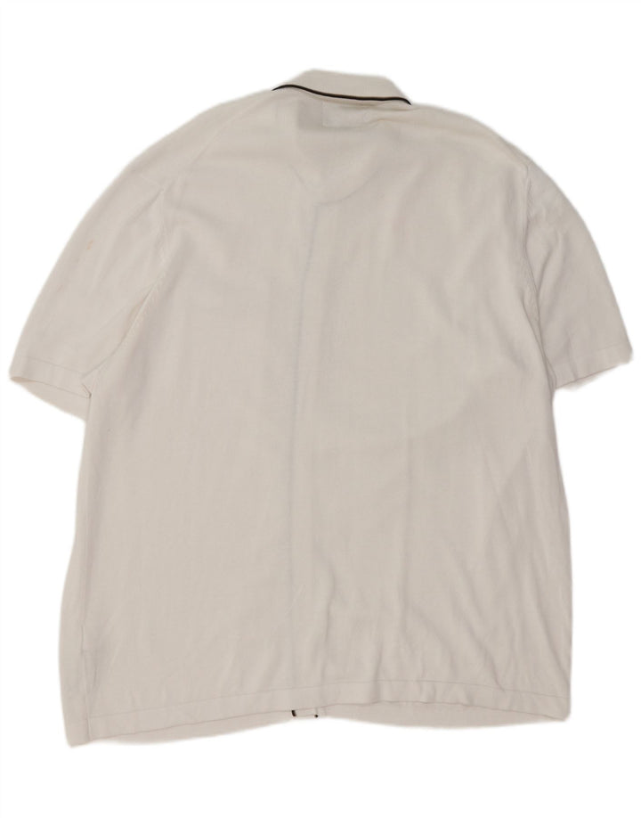 Marks & Spencer Suéter tipo cárdigan de manga corta para hombre 2XL Modal blanco