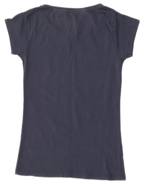 Tommy Hilfiger Camiseta gráfica para mujer Top UK 8 Small Azul marino