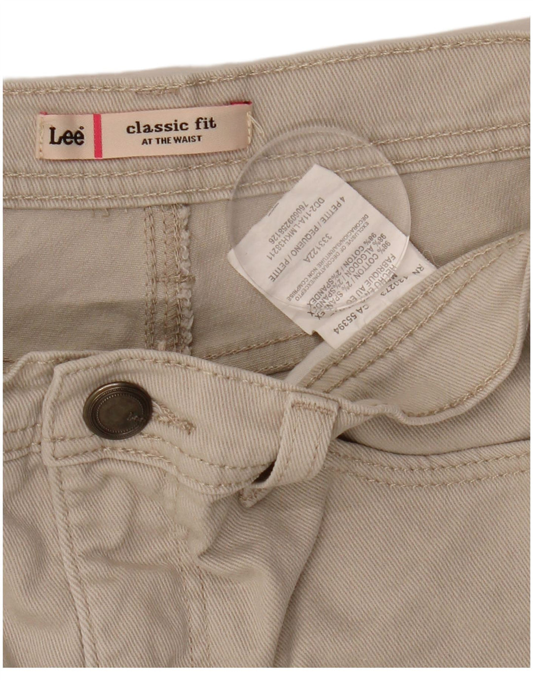Lee Jeans Capri Petite para Mujer US 4 Small W27 L18 Beige