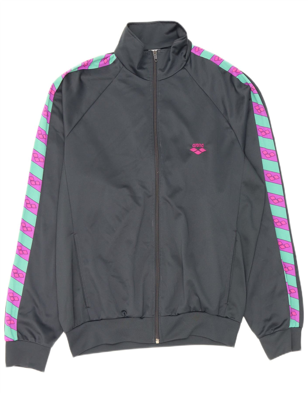 Arena Hombre Chaqueta De Chándal Con Gráfico Color Block En Gris Medio