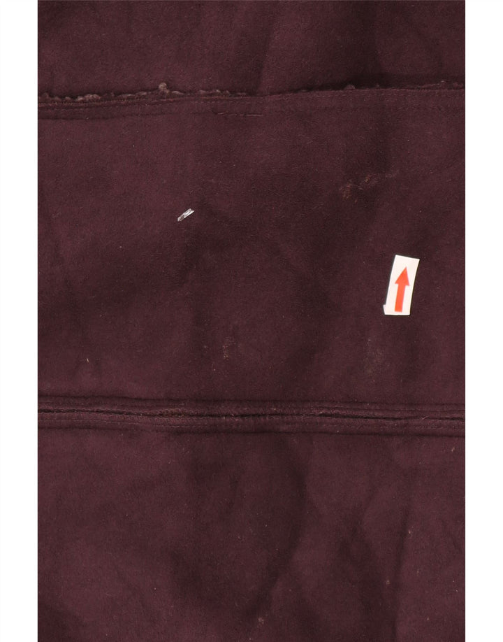 Marks & Spencer Chaleco Sherpa para mujer UK 42 Poliéster burdeos mediano