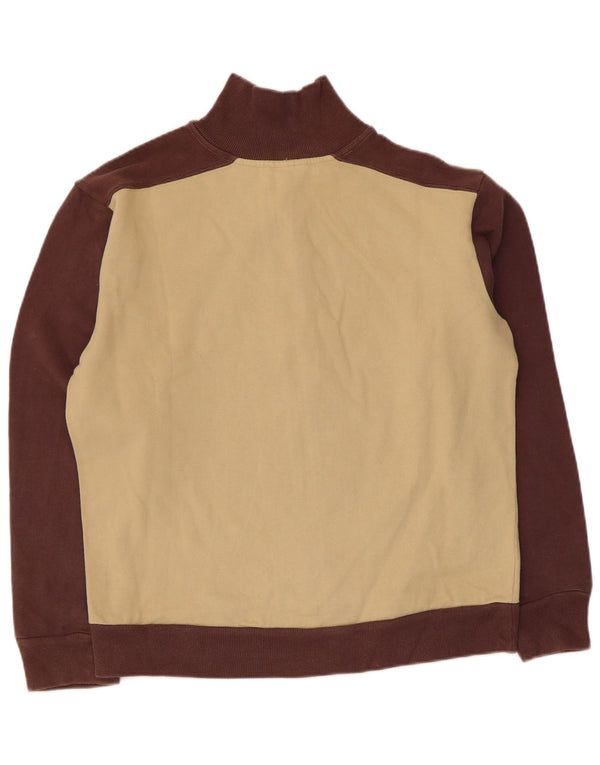 Asics Hombre Chándal Top Chaqueta Algodón Colorblock Beige Medio