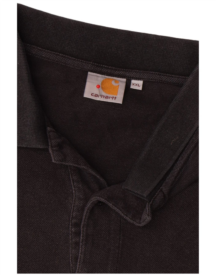 Carhartt Polo para hombre 2XL Algodón negro