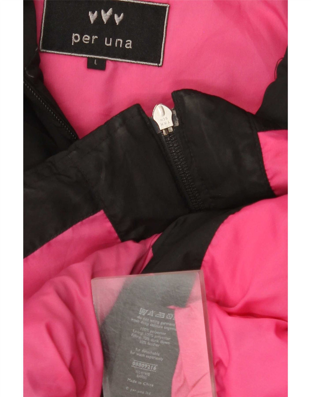 Per Una Abrigo acolchado con capucha para mujer UK 46 Large Poliéster negro