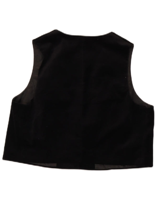 Marks & Spencer Chaleco de Terciopelo para Mujer UK 40 XL Algodón Negro