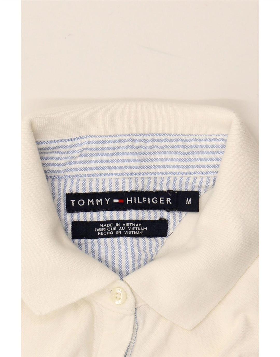 TOMMY HILFIGER Polo para mujer UK 44 Mediano Blanco