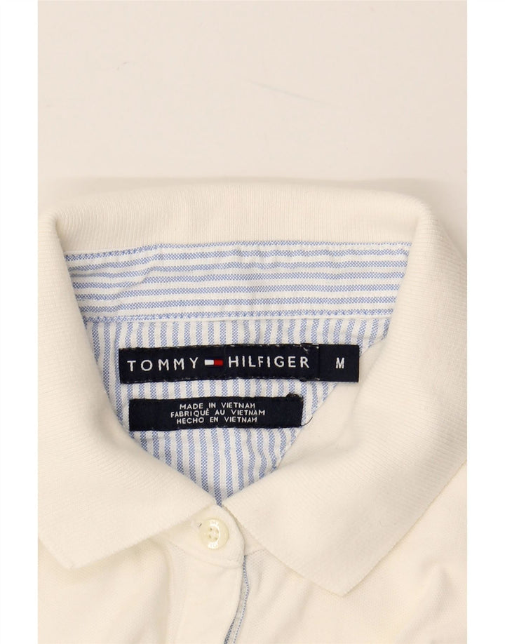 TOMMY HILFIGER Polo para mujer UK 44 Mediano Blanco