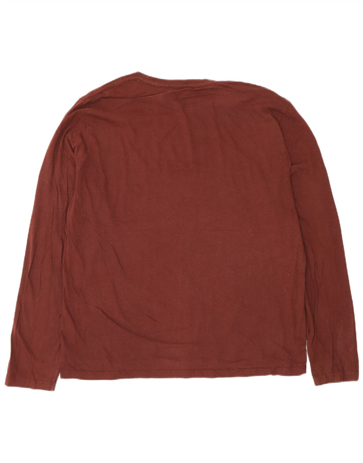 All Saints Camiseta Hombre Manga Larga 2XL Algodón Marrón
