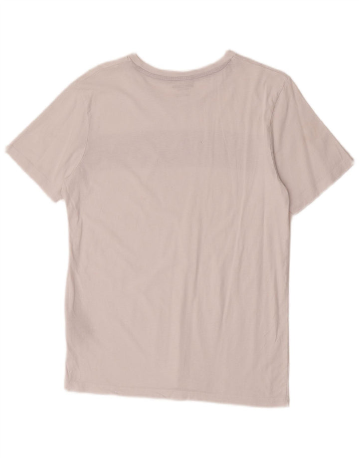 Jack & Jones Hombre Camiseta Gráfica Top Medium Blanco Algodón