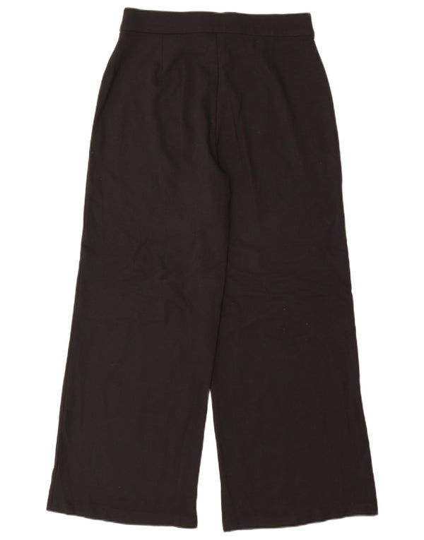 Marks & Spencer Pantalones casuales de pierna ancha para mujer UK 12 Medium W30 L29 Negro