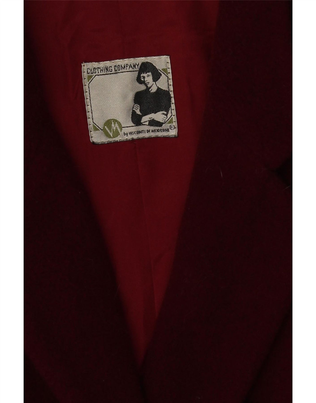 Duca Visconti Di Modrone Chaqueta Blazer para Mujer UK 14 Medium Borgoña