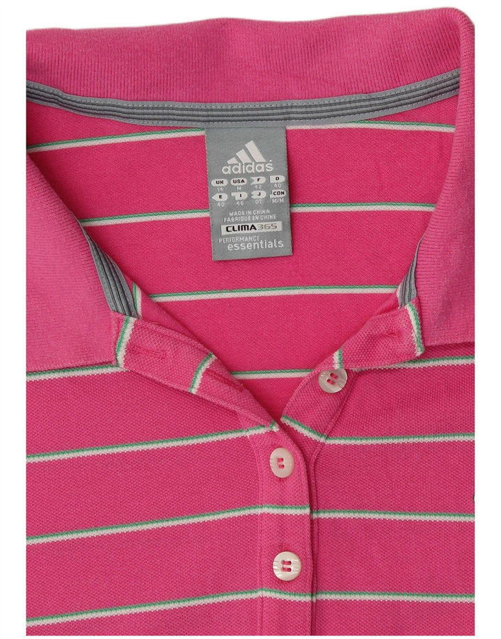 ADIDAS Polo Clima 365 para mujer Reino Unido 14 Mediano Rosa Rayas
