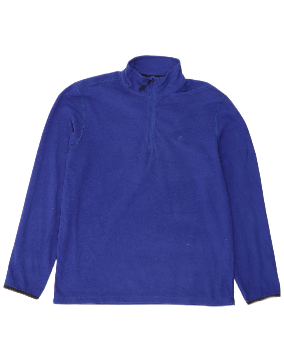 Champion Jersey de forro polar con cuello y cremallera para hombre XL Azul