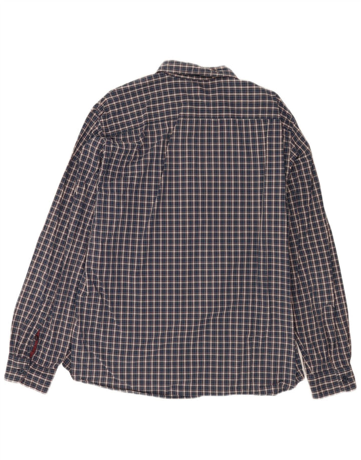 Camisa Gas Hombre XL Azul Marino Cuadros Algodón