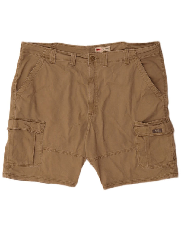 Wrangler Pantalones cortos cargo de ajuste relajado para hombre W44 2XL Algodón beige