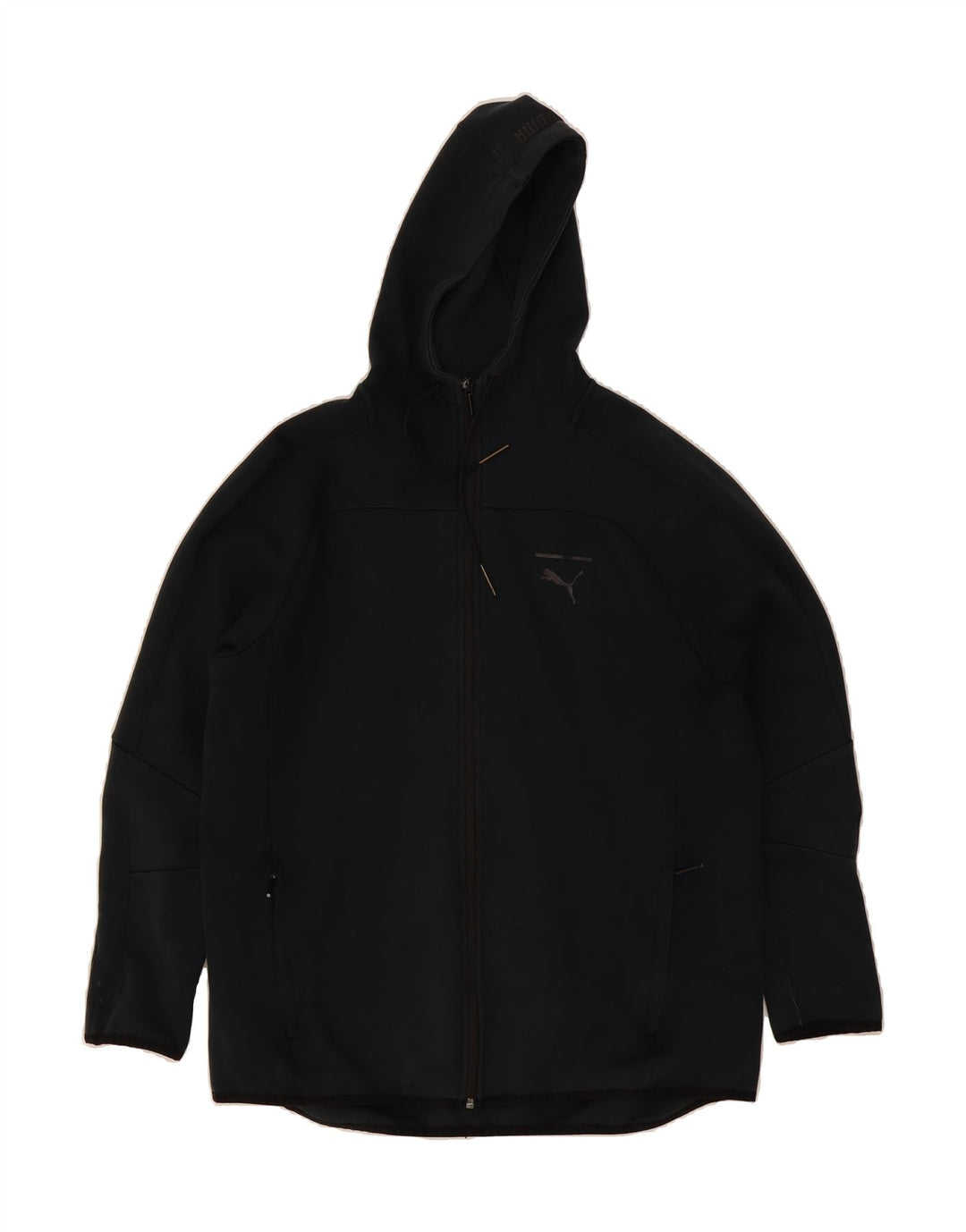 PUMA Mens Zip Hoodie Sweater Large Black Cotton Vintage Puma and Second-Hand Puma from Messina Hembry 
