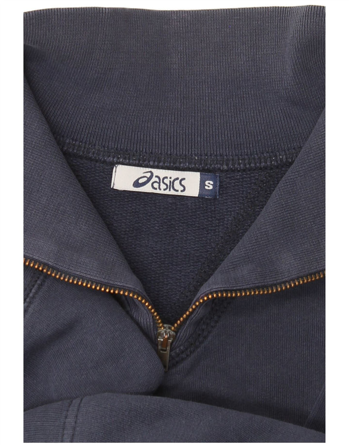 Asics Hombre Zip Neck Sudadera Jumper Small Azul Marino
