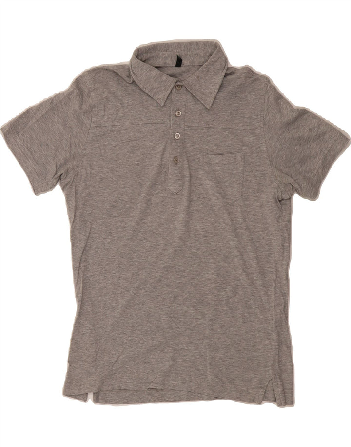 BENETTON Womens Polo Shirt UK 12 Medium Grey Vintage Benetton and Second-Hand Benetton from Messina Hembry 