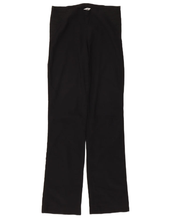 Moschino Pantalones Casuales Rectos para Mujer UK 10 Small W28 L32 Negro