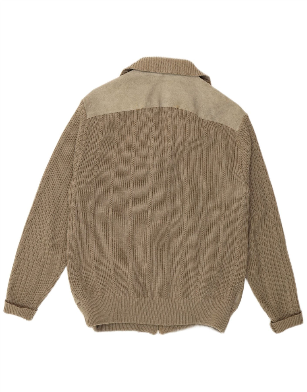 VINTAGE Chaqueta de ante para hombre IT 56/48 XL Cuero beige