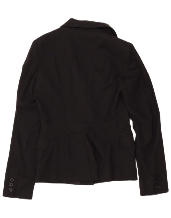 REISS Chaqueta tipo blazer de 1 botón para mujer UK 8 Small Lana negra