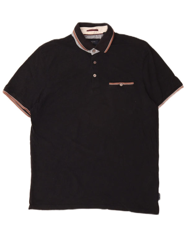 Ted Baker Polo para hombre talla 4 grande algodón negro