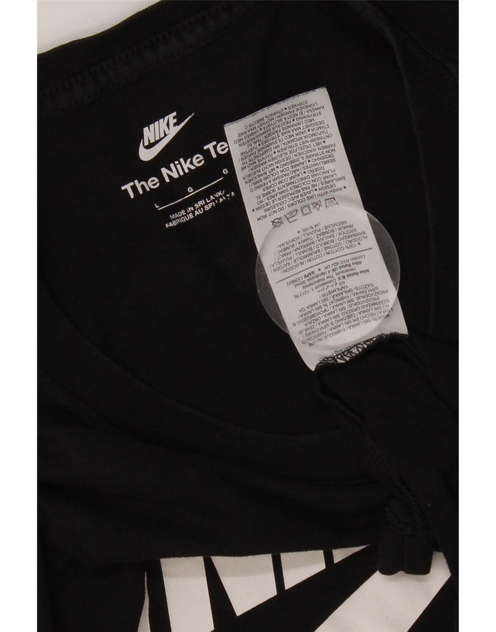 Nike - Camiseta gráfica para hombre, talla grande, algodón negro