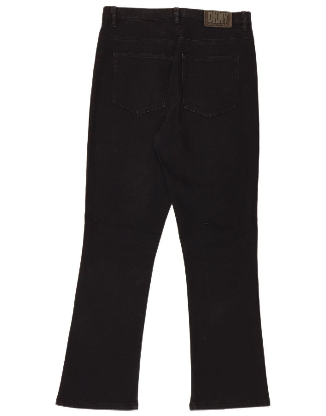 DKNY Vaqueros Bootcut para Mujer US 10 Grande W30 L30 Algodón Negro