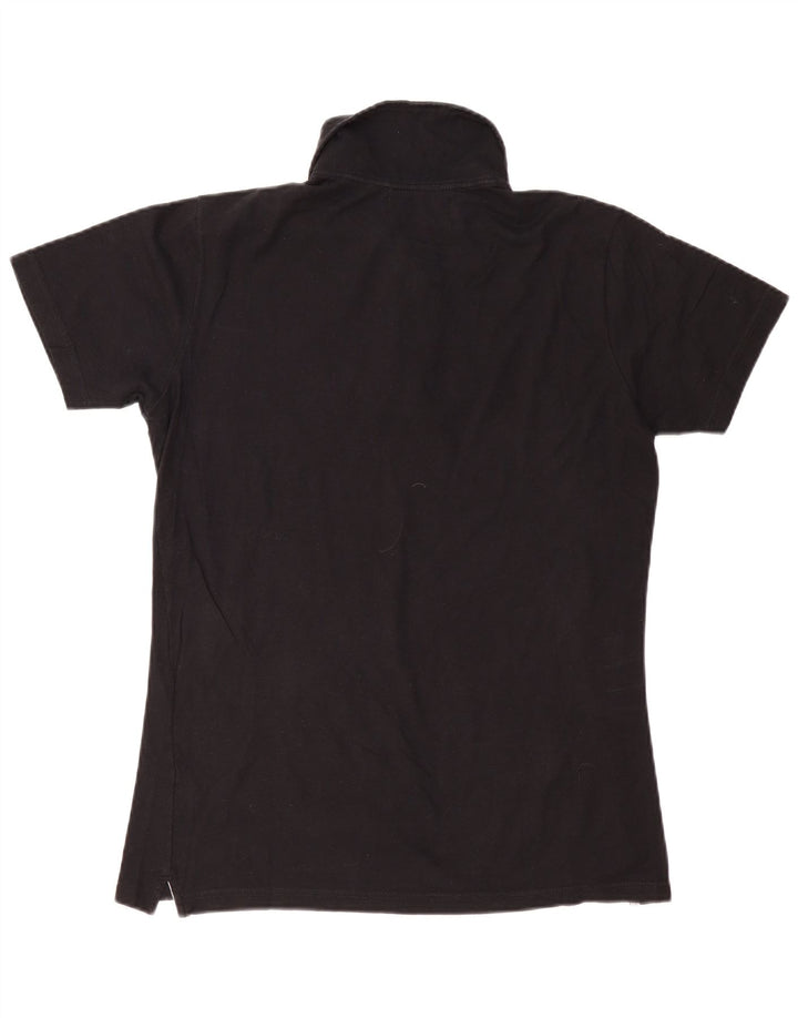 Rifle Polo para hombre grande de algodón negro