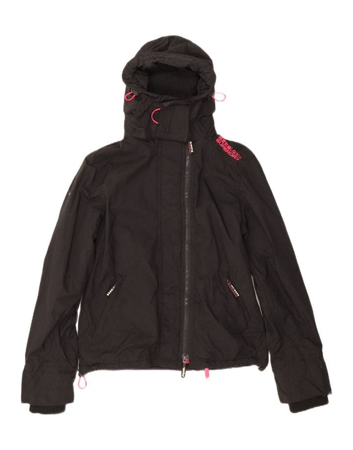 Superdry Chaqueta Cortavientos Gráfica para Mujer UK 44 Mediano Negro