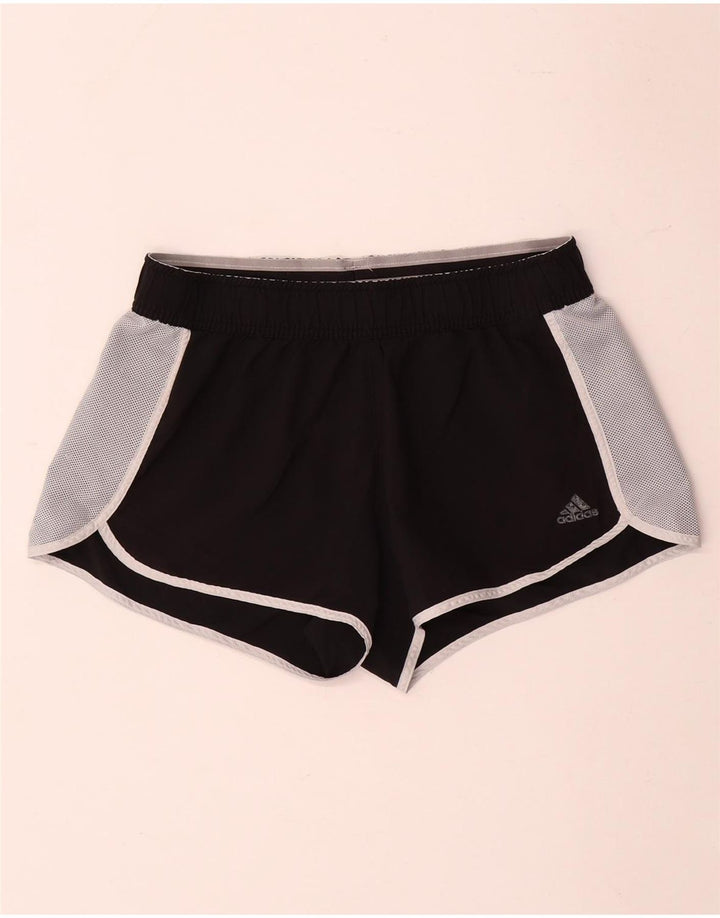 Adidas Pantalones cortos deportivos para mujer UK 44 Mediano Negro Colorblock Poliéster