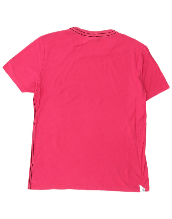 Puma Camiseta gráfica para hombre Top de algodón rosa medio