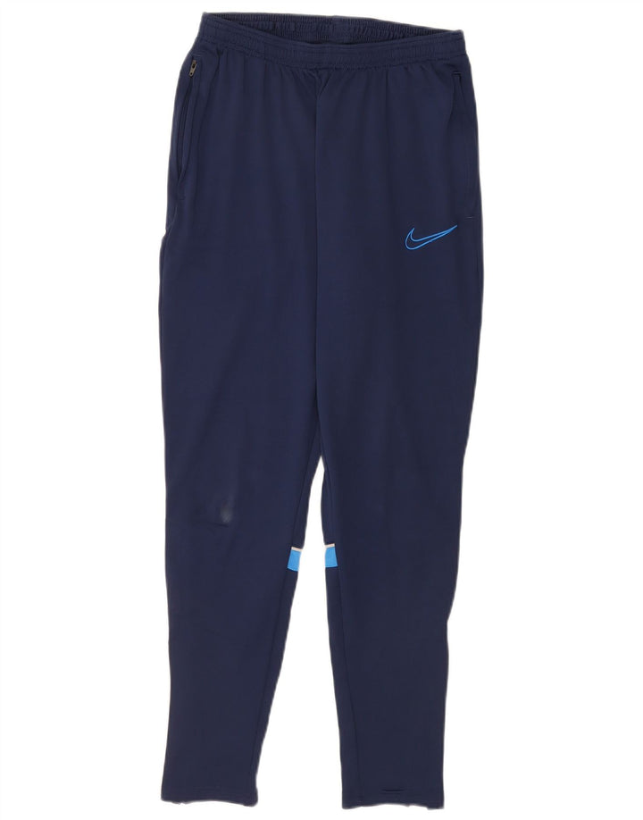 Pantalones De Chándal Nike Dri Fit Para Hombre Poliéster Color Block Azul Marino Medio