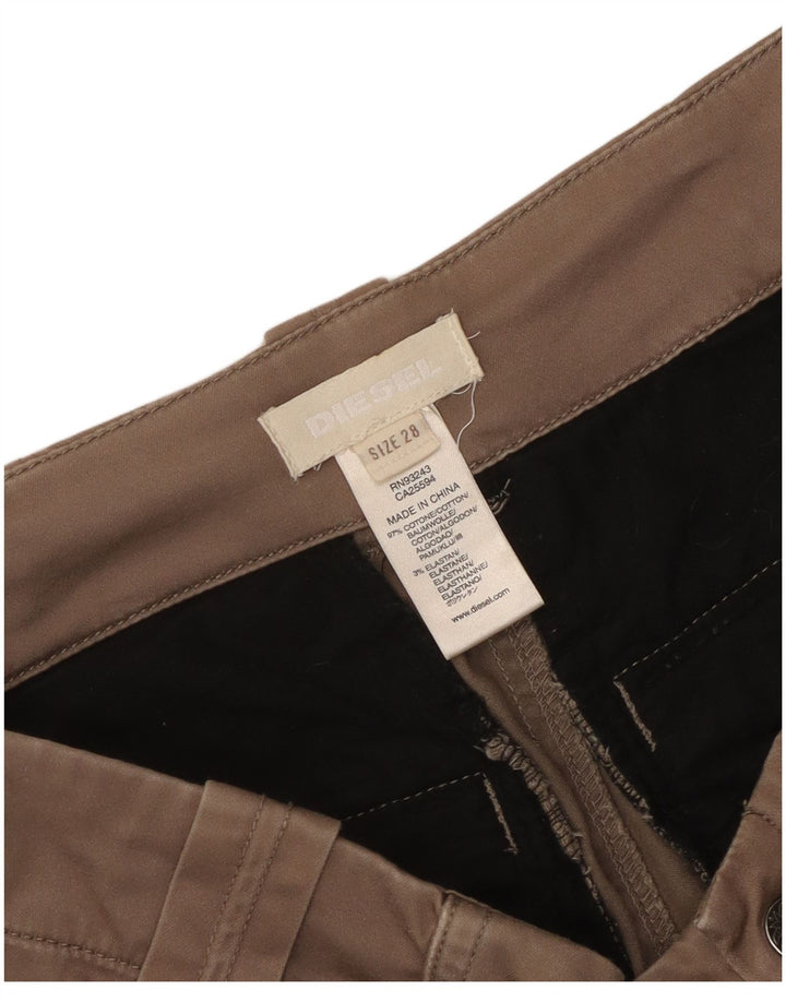 Pantalones Diesel Mujer Slim Cargo W28 L33 Algodón Marrón