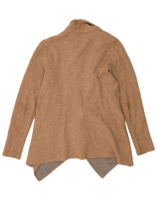 Zara Mujer Cárdigan Abierto Suéter UK 10 Small Viscosa Beige