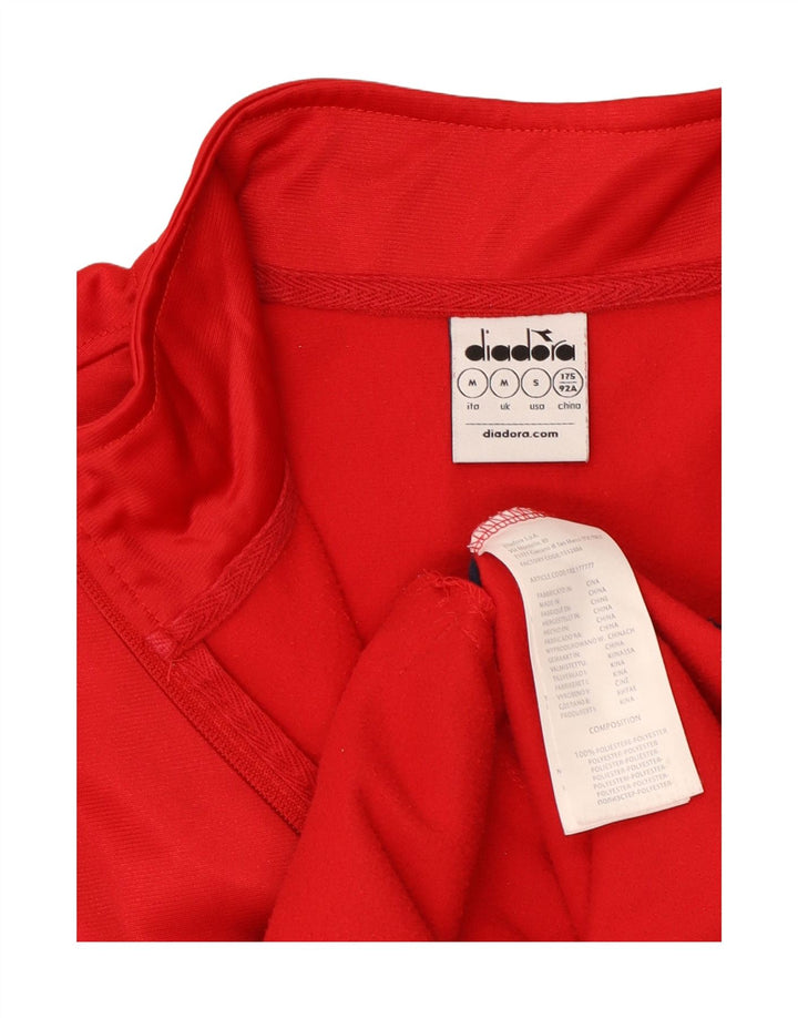 DIADORA Hombre Chaqueta De Chándal Top Poliéster Color Block Rojo Medio