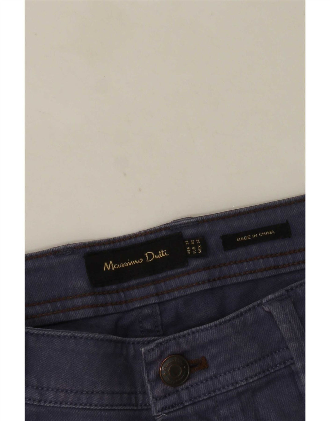 Massimo Dutti Vaqueros Rectos Hombre EU 42 Large W32 L30 Azul Marino