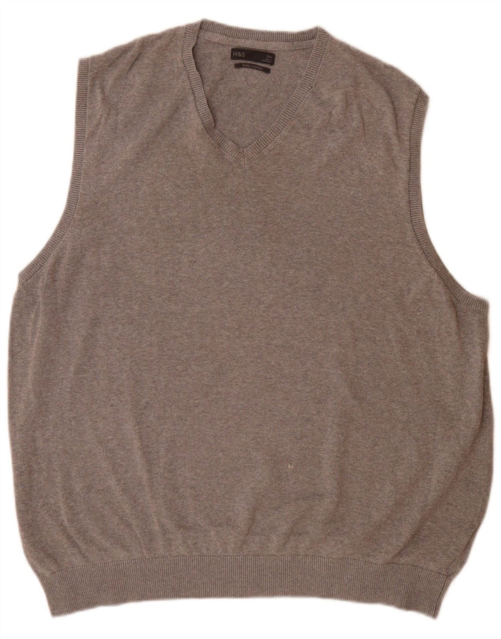 Marks & Spencer - Camiseta sin mangas para hombre, talla 2XL, algodón gris