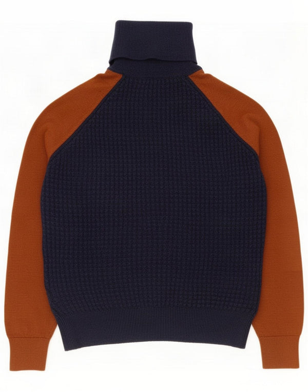 Cos Suéter tipo jersey con cuello vuelto para mujer UK 10 Small Azul marino Colorblock