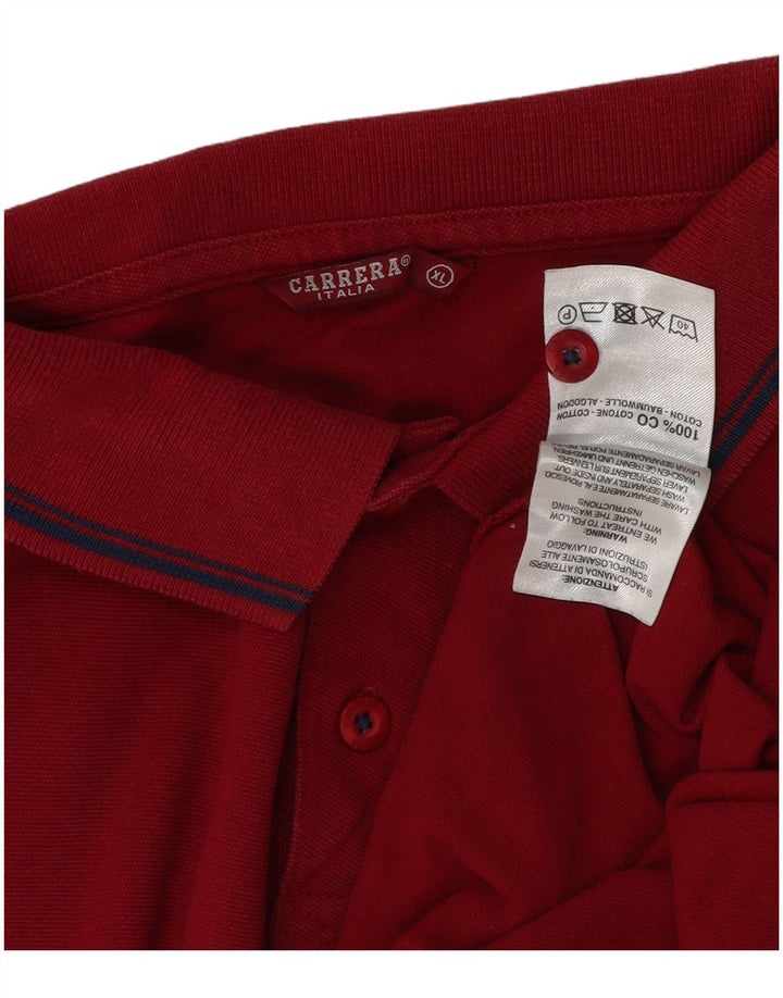Polo Carrera Hombre XL Algodón Rojo
