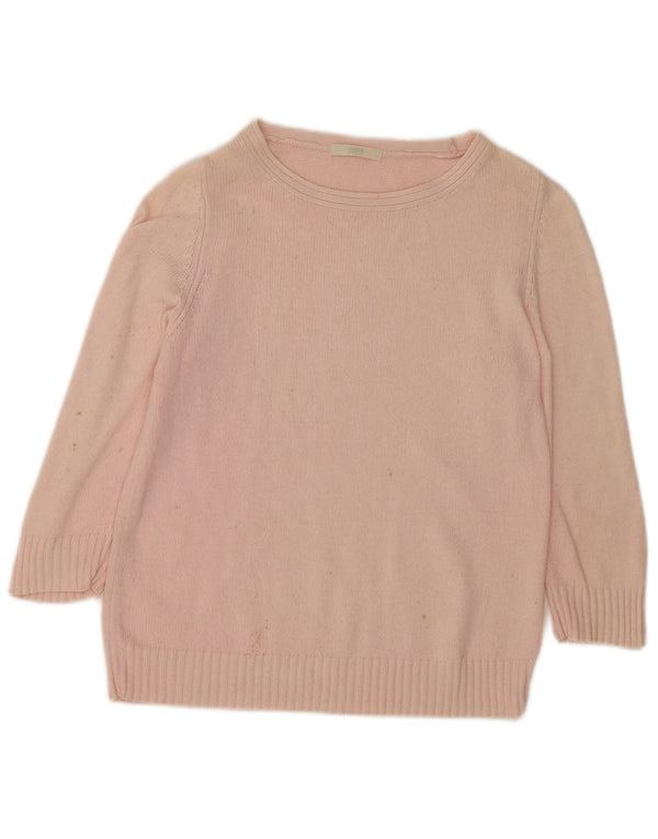 Marks & Spencer Suéter tipo jersey con cuello barco y manga 3/4 para mujer UK 40 Small Pink