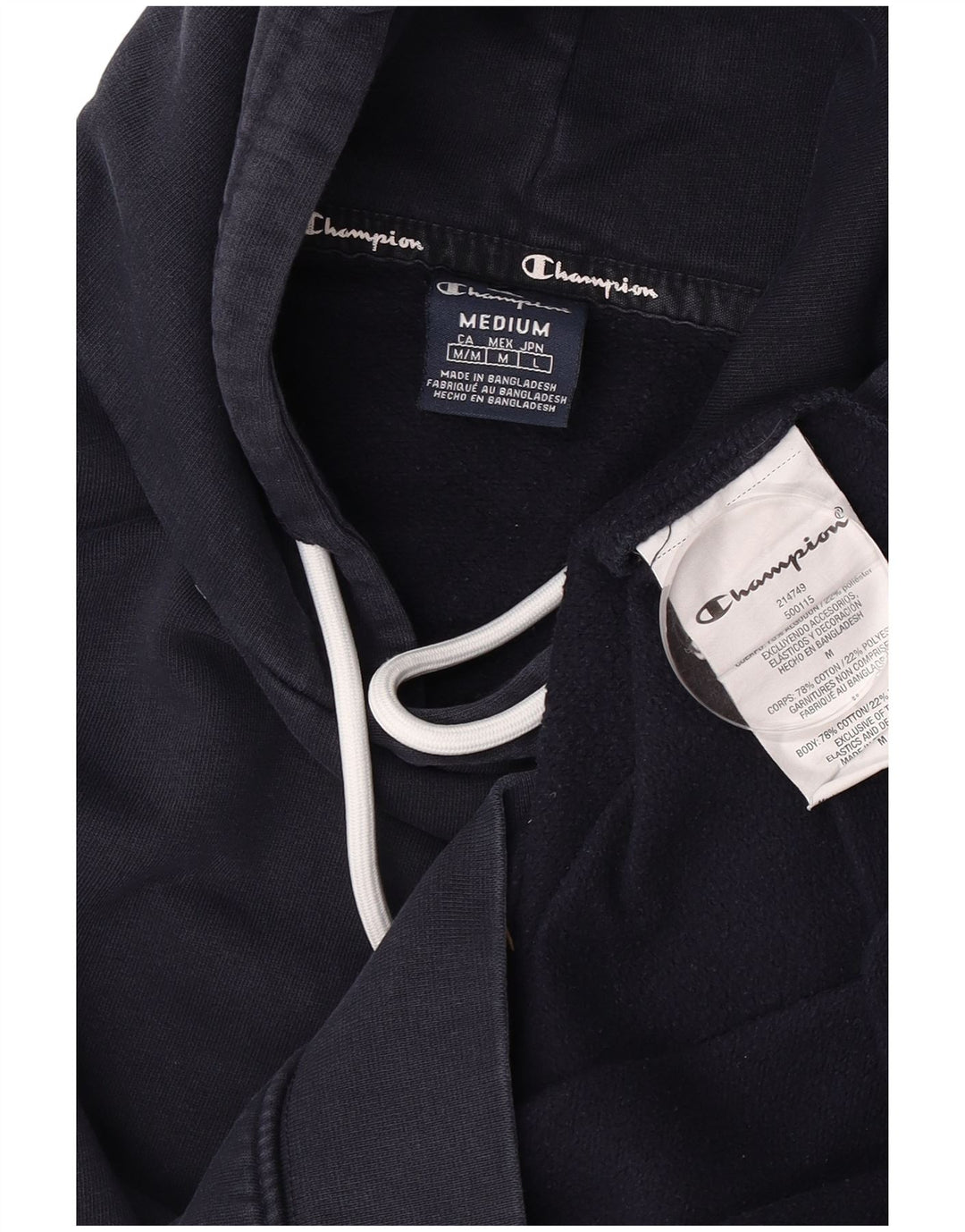 Champion Sudadera Con Capucha Para Hombre Jumper Medium Azul Marino Algodón