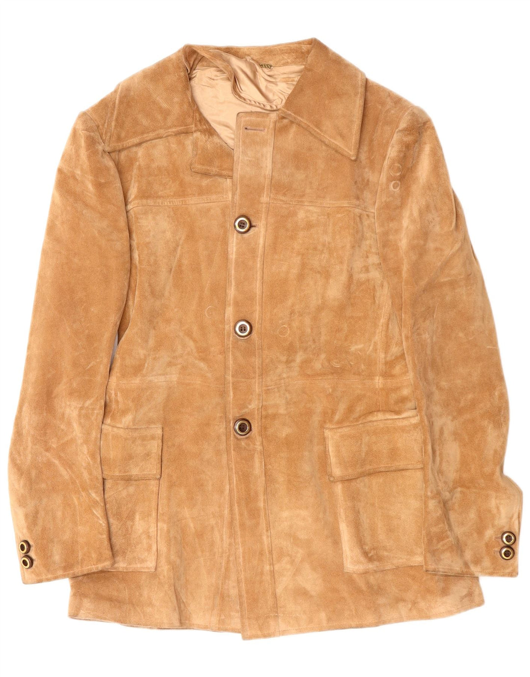 Vintage hombres 4 botones Blazer chaqueta IT 52 XL Beige