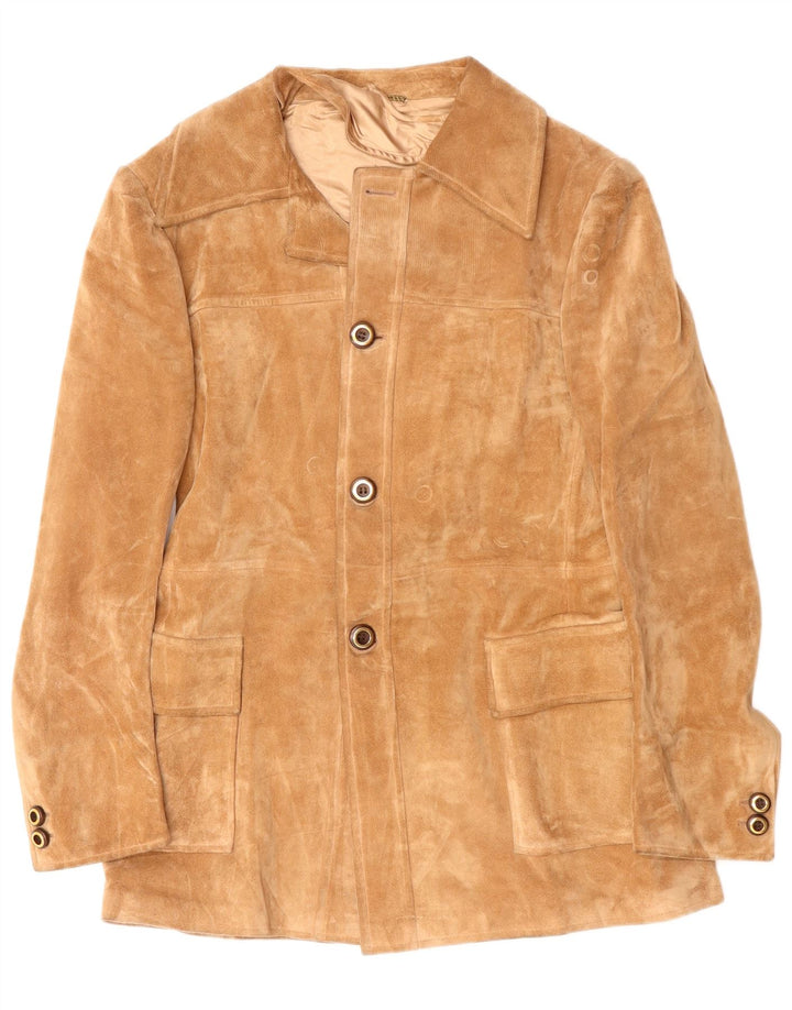 Vintage hombres 4 botones Blazer chaqueta IT 52 XL Beige