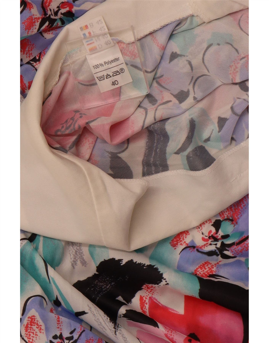 VINTAGE Mujer Sin Mangas Una Línea Vestido EU 40 Medio Multicolor Floral