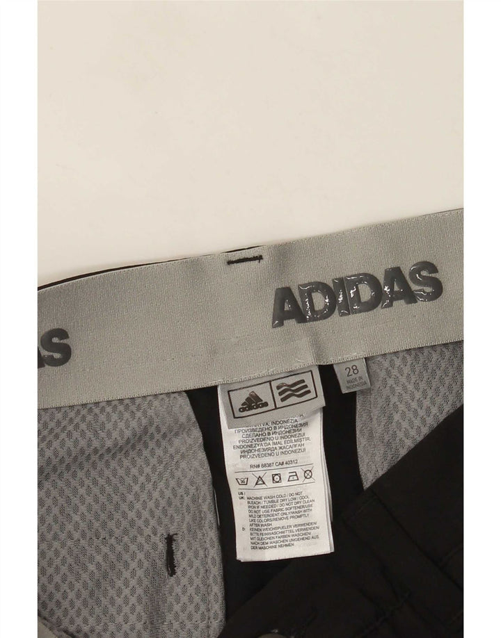 Adidas Mens Chino Shorts W28 Pequeño Poliéster Negro