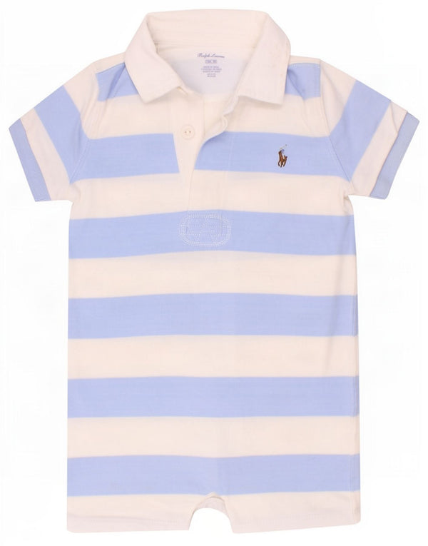 Ralph Lauren Mono para bebé niño de 12 a 18 meses de algodón a rayas azules